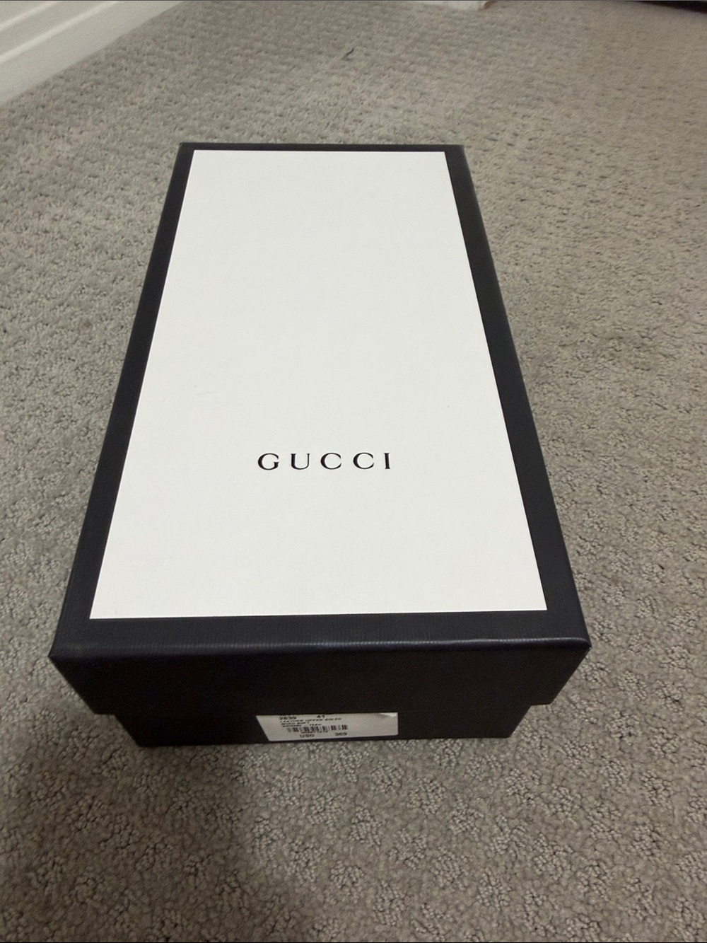 Gucci Black and White Luxury Shoe Box - EMPTY authentic box